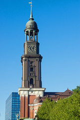 Fototapeta na wymiar Church St. Michael in Hamburg