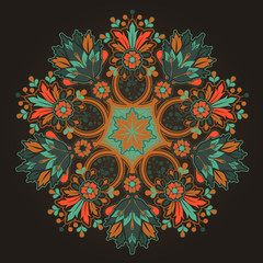 Radial geometric ornament