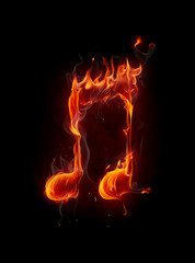 Fototapeta premium Fire note symbol