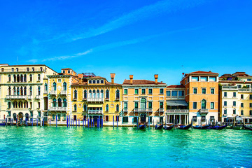 Fototapeta na wymiar Venice cityscape, water grand canal and traditional buildings. I