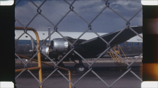 Douglas DC6-B. (Vintage 16mm film footage).
