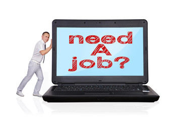 laptop with need a job