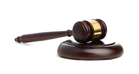 Obraz premium Gavel isolated on white background