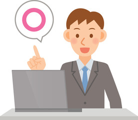 ビジネスマン　PC