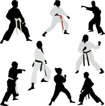 karate fighters 1 - vector