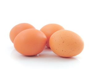 eggs on white background