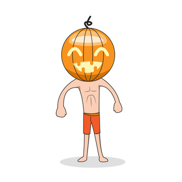 Cute Halloween character Pumpkin