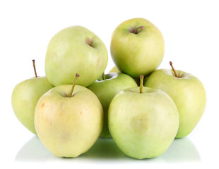 Juicy apples isolated on white
