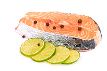 salmon and lime