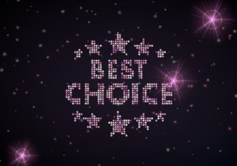 Illustration of a best best choice symbol of glamour stars