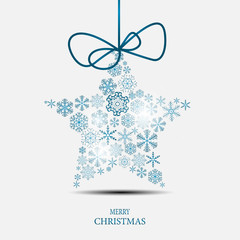 Christmas snowflakes background vector illustration