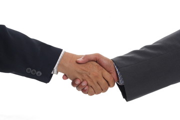 handshake isolated on white background