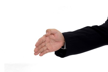 Fototapeta premium handshake isolated on white background