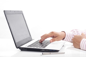 Man working on his laptop