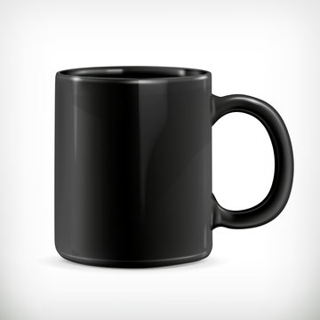 Black mug illustration
