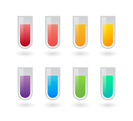 Chemical test tube color set