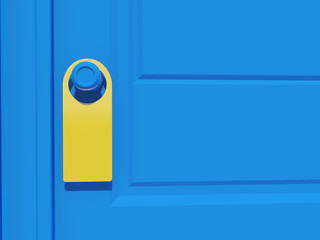 3d blank tag on the door handle