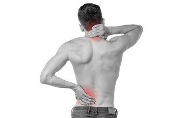 Sports injury pain towards back