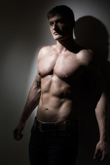 Fototapeta premium Young naked handsome man