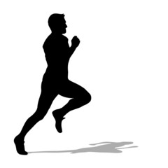 Running silhouettes. Vector illustration.