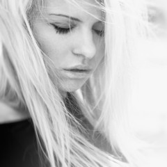 Young beautiful woman with magnificent hair
