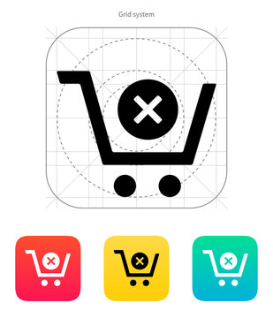 Shopping cart delete icon.