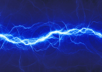 blue fantasy lightning - obrazy, fototapety, plakaty