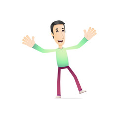 Fototapeta premium character in various poses for use in advertising,