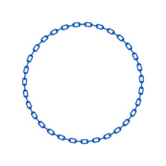 Fototapeta premium Blue chain in shape of circle