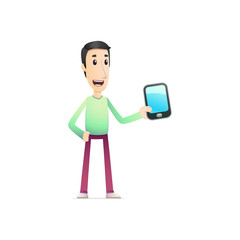 character in various poses for use in advertising,