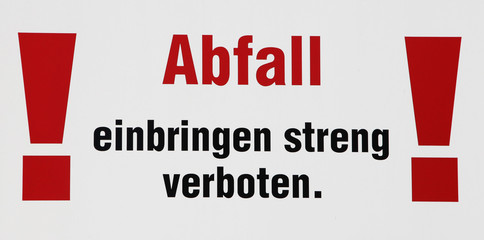 Abfallverbot