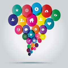 Icon set vector illustration collection