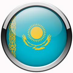 kazakhstan flag gel metal button