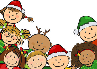 Children together Christmas