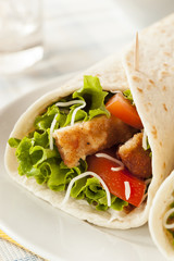 Breaded Chicken in a Tortilla Wrap