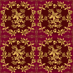 Seamless abstract floral pattern