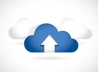 cloud computing up arrow illustration design