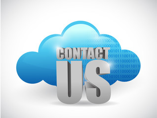 cloud computing contact us illustration