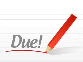 due message written