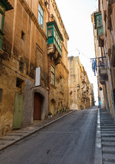 Maltese architecture in Valletta, Malta