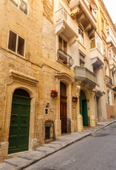 Fototapeta na wymiar Maltański architektura w La Valletta na Malcie