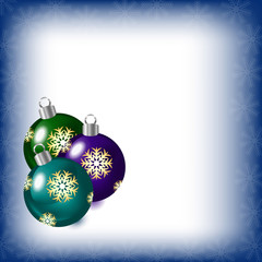 Abstract background with Christmas tree balls