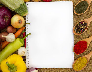 Blank cookbook for recipes