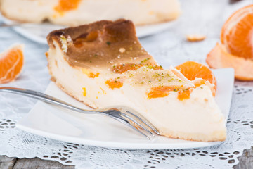 Plate with Cheese Cake