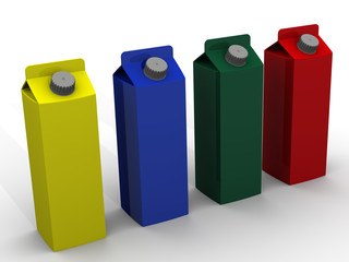 Разноцветная одноразовая тара для напитков