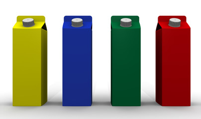 Разноцветная одноразовая тара для напитков