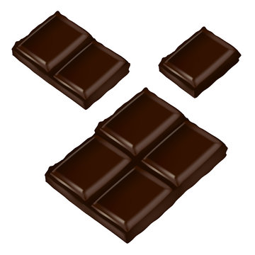 Illustration with  sweet chocolate
