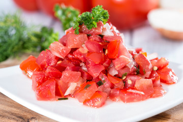 Portion of Tomatoe Salad