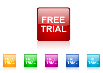 free trial icon set