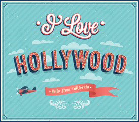Vintage greeting card from Hollywood - California. - 56828310